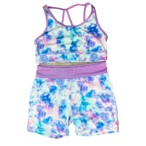 Joe Fresh Active Girls Tie-Dye Sports Bra and Shorts Set
